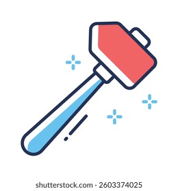 Here is a premium outline icon of hammer