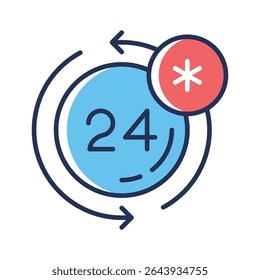 Aquí hay un icono de estilo de esquema premium de servicio médico