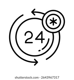 Aquí hay un icono de estilo de esquema premium de servicio médico