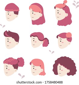 Here are set of hairstyle for boys and girls
