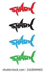 Here are some shark icons with various colors that are suitable for restaurant logo designs, food products, t-shirts, hats, shoes, logos