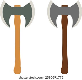 Here, there are two colors of axe that can be used as an icon cutter.