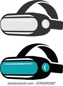 Here, there are two colors of Vr design that can be used as an icon or logo.