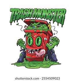 Here it is Trash Monster Cartoon Logo for your mascot, tshirt and logo business. 