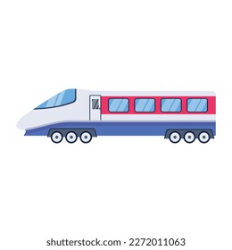 Here is a trendy flat vector of bullet railway 
