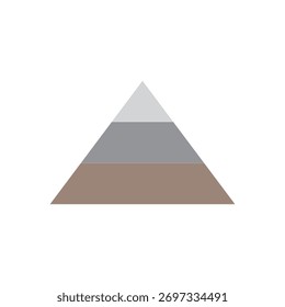 Aqui triângulo empilhados blocos formando uma estrutura piramidal simples de níveis.
