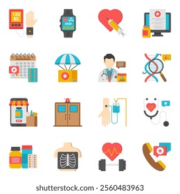 Here we have a medical vectors pack for you to use in your designing assignments. Flat icons are designed on white background having first aid and hospital related equipment with all detailing. Editab