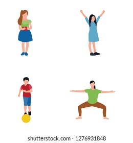 
Here we have people in park flat icons set. These icon can be used in graphic designing, project designing, park amusement, template making, park activities.