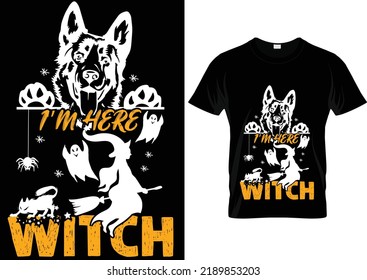 I'm here with Witch Halloween T-shirt design.
