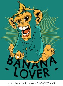 Here you have a real banana lover.