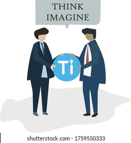Here you show your business by adding your business name in respect of Think Imagine and use your logo in respect of TI logo.