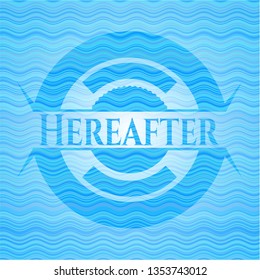 Hereafter water wavec oncept emblem.