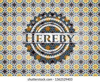 Hereby arabesque style emblem. arabic decoration.