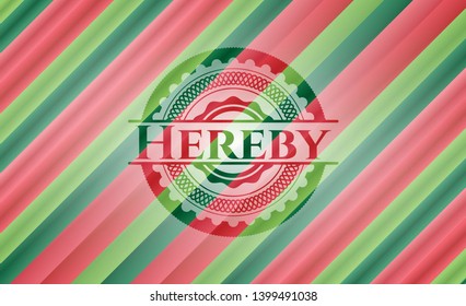 Hereby christmas emblem background. Vector Illustration. Detailed.