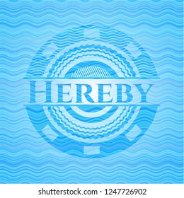 Hereby water representation emblem.