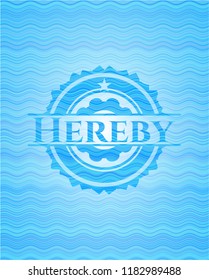 Hereby water wave representation style emblem.