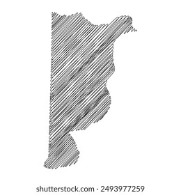 Heredia Costa Rica provinces thread map line vector illustration