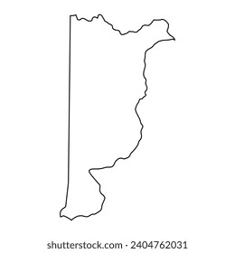 Heredia province map, administrative division of Costa Rica. Vector illustration.