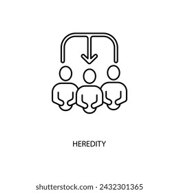 heredity concept line icon. Simple element illustration. heredity concept outline symbol design.