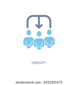 heredity concept line icon. Simple element illustration. heredity concept outline symbol design.