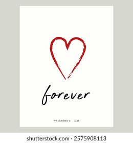 Here's another minimalistic and elegant Valentine's Day illustration. 