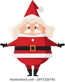 Aquí hay un dibujo de Santa Claus.
