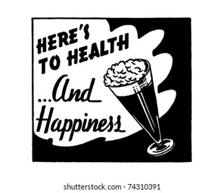 Here's To Health 3 - Retro Ad Art Banner