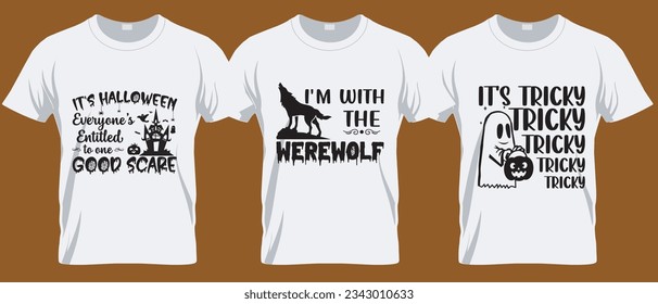 I'm with the herewolf Halloween svg T Shirt Design.