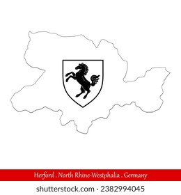 Herford Flag - North Rhine-Westphalia,Germany (EPS)