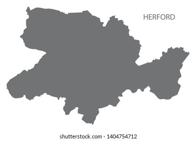 Herford grey county map of North Rhine-Westphalia DE