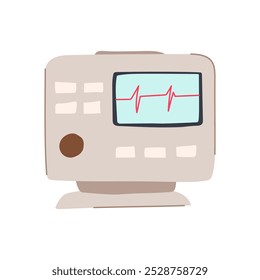 eletrodos cardíacos, arritmia de forma de onda, sinal portátil sem fio do monitor do ekg do herhythm.