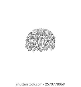 hericium erinaceus: piece of lion's mane mushroom, hericium erinaceus mushrooms. Vector hand drawn mushroom clip art , vector doodle