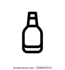 Heritage beer bottle. Editable stroke vector icon.