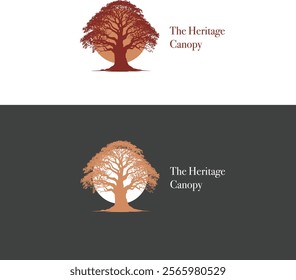 The Heritage Canopy: Timeless Branding Rooted in Tradition, Celebrating Family Legacy, Cultural Heritage, and Elegant Craftsmanship with a Symbolic Banyan Tree Logo for Generational Businesses