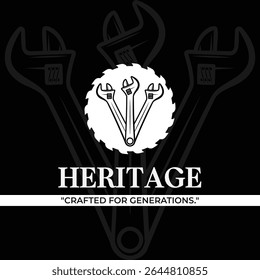 Heritage Carpentry Badge with Wrenches