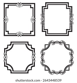 Heritage and Classic Vintage Decorative Floral Frames Vector Collection
