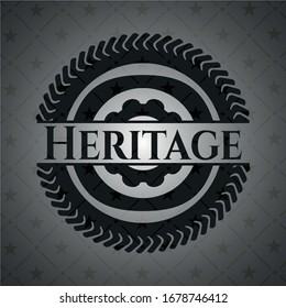 Heritage dark badge. Vector Illustration. Detailed.
