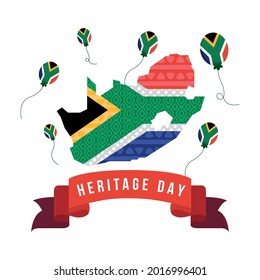 heritage day card with map