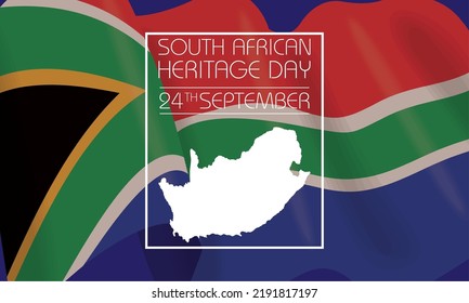 Heritage Day Lettering With Flag