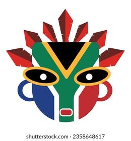 heritage day mask illustration isolated