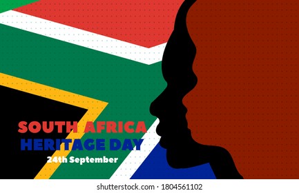 Heritage Day in South Africa. Public holiday celebrated on 24 September. On this day, South Africans are encouraged to celebrate their culture and the diversity of their beliefs and traditions. Vector