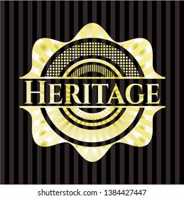 Heritage gold emblem. Vector Illustration. Detailed.