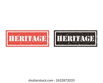 heritage grunge stamp design, vector, isolated on transparent background
