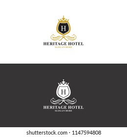 Heritage Hotel Logo Vector Stock Vector (Royalty Free) 1147594808