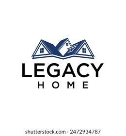 diseño del logotipo del Vector de la casa del patrimonio.
