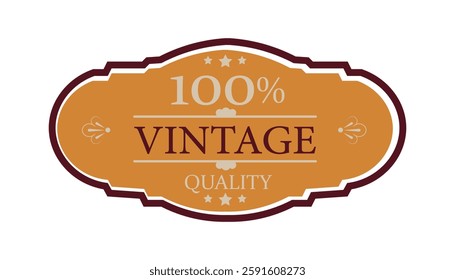 Heritage Inspired Vintage Label Showcasing Logo Icon Vector Badge Design