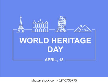 Heritage line art illustration. Easy to edit with vector file. Can use for your creative content. Especially about world heritage day campaign in this april.