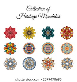 Heritage mandala vector design collection