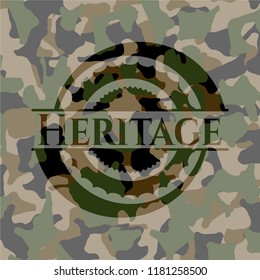 Heritage on camouflaged pattern