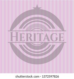 Heritage pink emblem